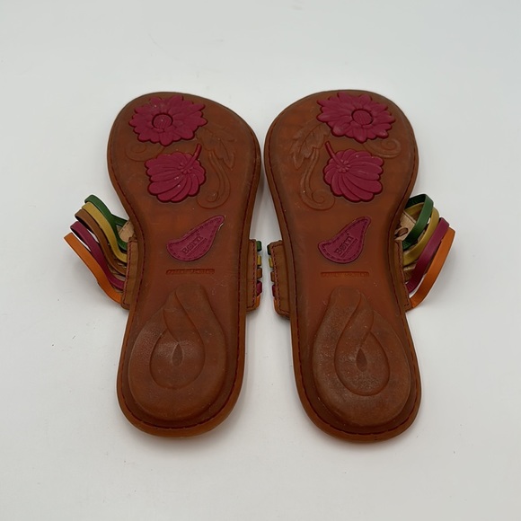 Born Hoda Citrus Multi Flat Thong Flip Flop Sandals Womens - Picture 3 of 13